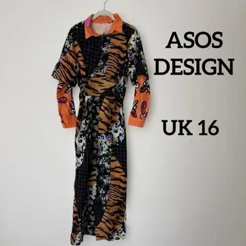 새상품급 ASOS DESIGN [ UK 16 ] 타이거 패턴 살로펫
