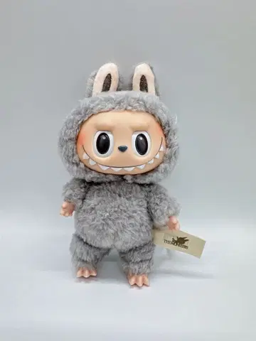 POP MART 러브브 그레이 봉제 인형 키링