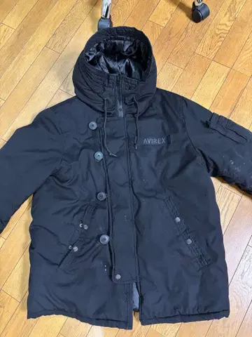 AVIREX 아우터 자켓 스트릿 밀리터리 블랙 충전솜 L