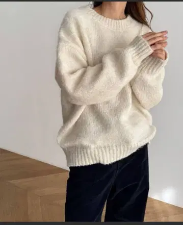 El mar 울 혼방 MIX 오버 사이즈 니트