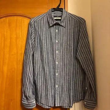 SHIPS 스트라이프 린넨 혼방 셔츠