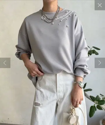 DOUDOU 긴팔 맨투맨 펄 스카이블루