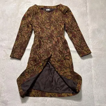 [ 새상품급 ] renoma 레노마 꽃무늬 롱 코트 원피스 레트로 A라인