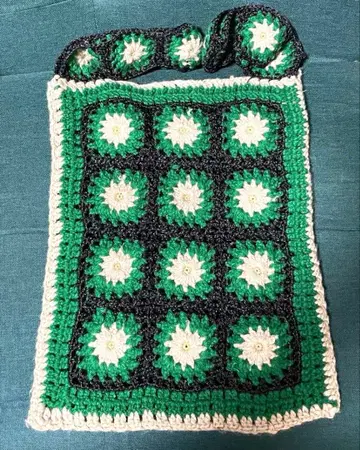 [ 티티카카 ] 컬러풀 크로셰 백 블랙