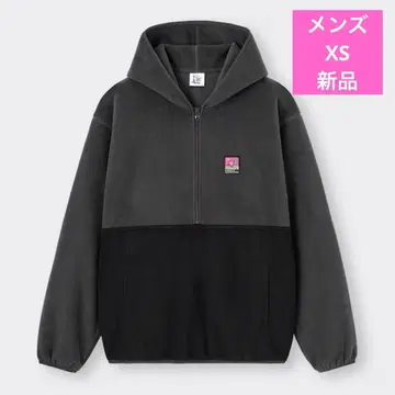 GU 커비 마이크로 플리스 하프 지퍼 후드티 XS