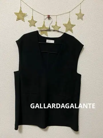 GALLARDAGALANTE 블랙 V넥 베스트 블랙