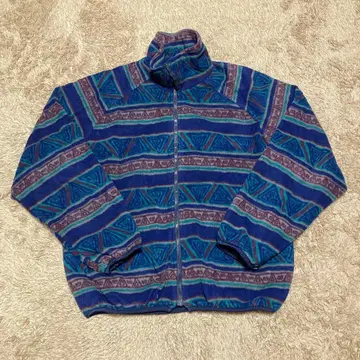 올 패턴 빈티지 플리스 자켓 기하학 패턴 보아 90s 00s