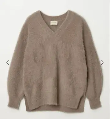 폭스 캐시미어 V넥 니트