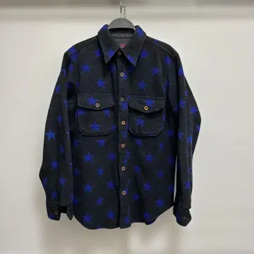 가이진 메이드 별 패턴 플리스 셔츠