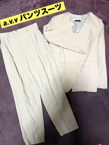 a.v.v 크림색 수트 셋업 상하의