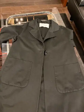 J&M DAVIDSON 다크 네이비 하프 코트 코튼 사이즈 6