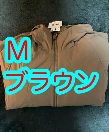UNIQLO C 퍼프테크 후드티 M 사이즈 브라운 유니클로 C