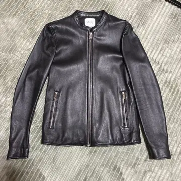 UNITED TOKYO 블랙 가죽 싱글 라이더 자켓