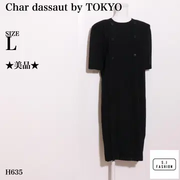 TOKYO IGIN 원피스 미디 기장 5부 소매 일본제 블랙 포멀