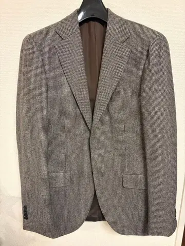 BEAMS F 브라운 계열 체크 자켓