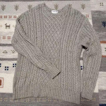 CIAOPANIC TYPO 그레이 케이블 니트 스웨터