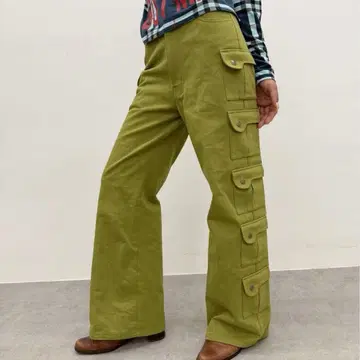 포켓 디자인 팬츠 오리엔스 저널 스탠다드 그린