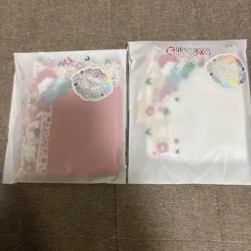 치카자와 레이스 타월 손수건 도시코이 일본 레드 화이트 2장 세트 미개봉