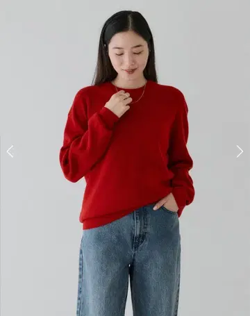 crewre 크루레 캐시미어 블렌드 메리노울 니트 red 3