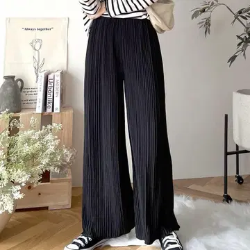 밑단 메로우 플레어 플리츠 팬츠 클래식 엘프 classicalelf