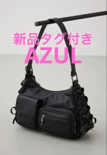 새상품 택 포함 미사용 AZUL 사이드 레이스업 박스 포켓 미니 백