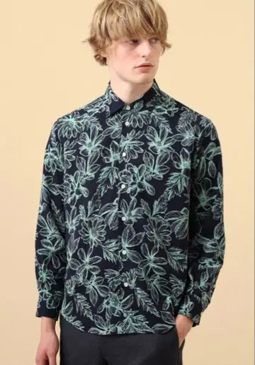 TAKEO KIKUCHI 플라워 모티브 셔츠