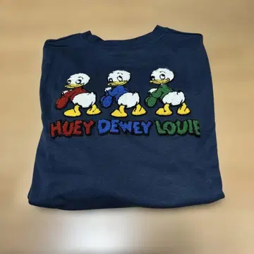 빅 사이즈 디즈니 휴이 듀이 루이 자수 트레이닝복 3L