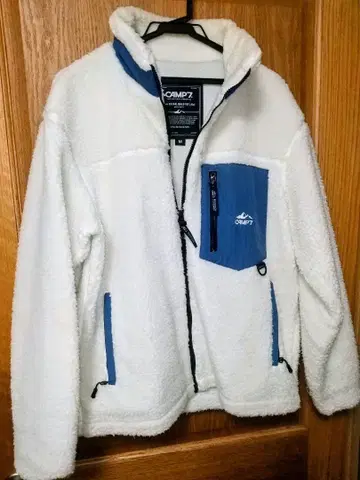 CAMP7 플리스 자켓 M 화이트/블루