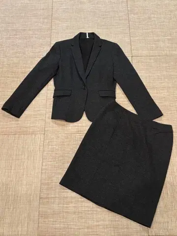 m.f.editorial 수트 자켓 L 스커트 XL 차콜 그레이