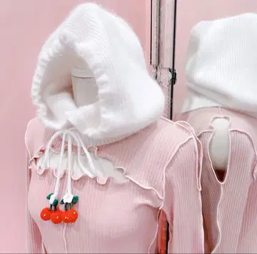 미사용 새상품 lillilly 체리 장미 발라클라바 릴릴리