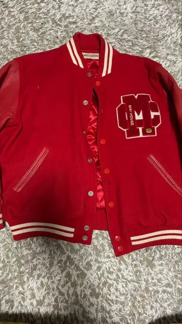 [ 초레어 ] MIKI HOUSE 바시티 자켓 레드