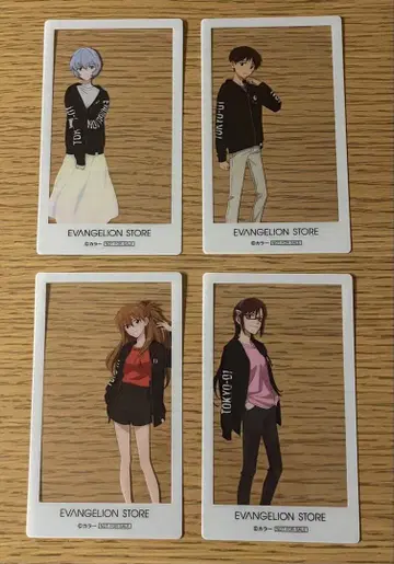 에반게리온 에바 스토어 특전 클리어 카드 레이 아스카 마리 신지