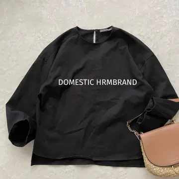 도메스틱 햄 브랜드 긴팔 셔츠 스모크 블랙 M 일본제