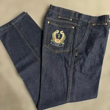 TRUSSARDI JEANS 블루 데님 스트레이트 데님 스트레치 데님