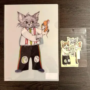 히구치 유코 톰과 제리 클리어 파일 스티커 보리스 냥코