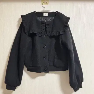 merry jenny 프릴 옷깃 블랙 블루종