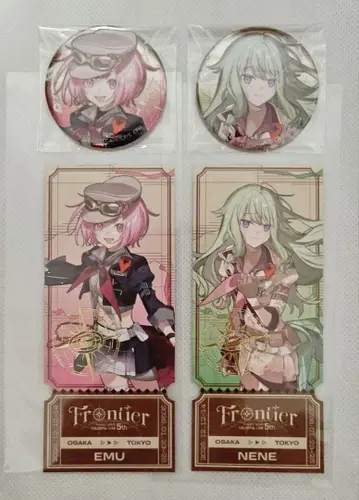 세카라이 5th 메탈릭 캔뱃지 티켓풍 카드 호우오 에무 쿠사나기 네네