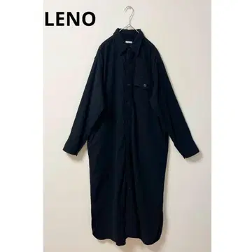 LENO 셔츠 원피스 여성용 1 롱 기장 캐시미어 울 네이비