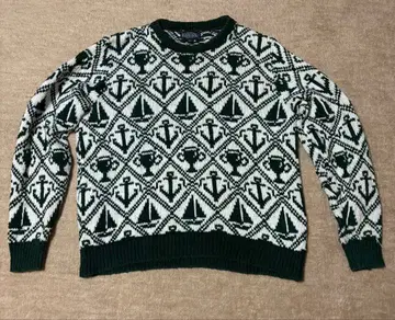 Lands' End 100% 코튼 스웨터 L 미국제 USA제