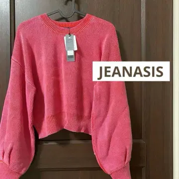 [ 미사용 택 포함 ] JEANASIS 지나시스 상의 니트 핑크