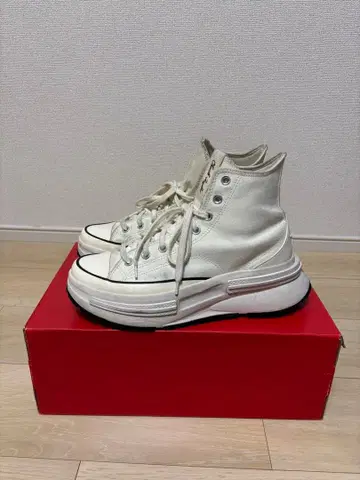 [ 한국 한정판 ] 화이트 하이컷 스니커즈 통굽