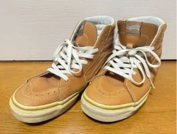 [ Vans ] 브라운 가죽 하이컷 스니커즈