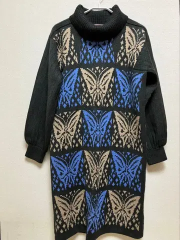 사이토 토요코 터틀넥 니트 원피스