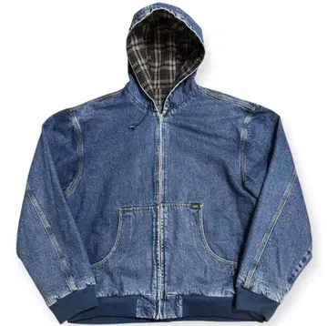분위기 Lee 빈티지 데님 액티브 자켓 플란넬 라이너