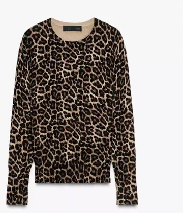 레오파드 무늬 긴팔 니트 현행 모델 ZARA