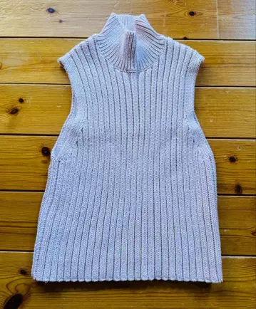 ZARA 핑크 니트 슬리브리스 M