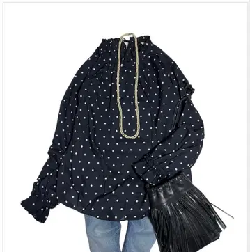 [ 새상품급 ] 이에나 IENA 도트 개더 블라우스