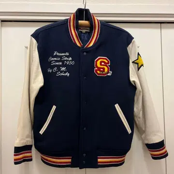 스누피 바시티 자켓 사이즈 3 네이비