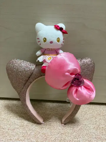 키티 머리띠 핑크