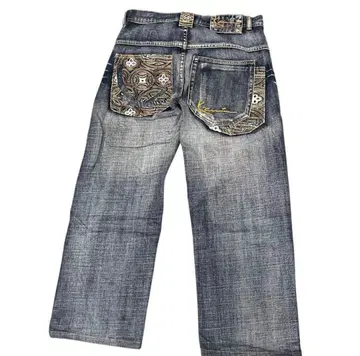 레어 KARL KANI 칼카니 자수 데님 HIPHOP 가몬 패턴